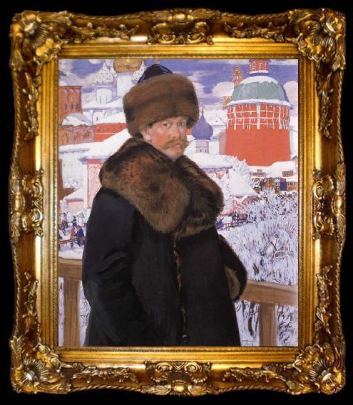 framed  Boris Kustodiev Self-Portrait, ta009-2